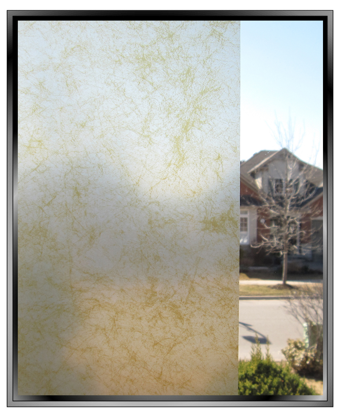 amber smoke decorative privacy window film image toronto