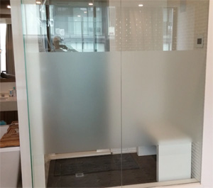 frosted window film for shower stall privacy