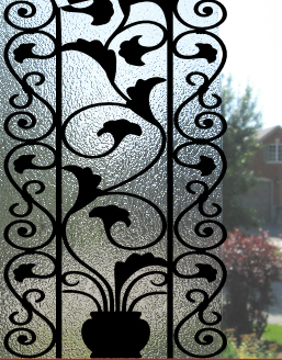 customized faux wrought iron window insert