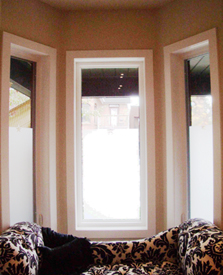 decorative privacy window film Toronto residendtial image