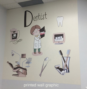 Dentist office wall mural