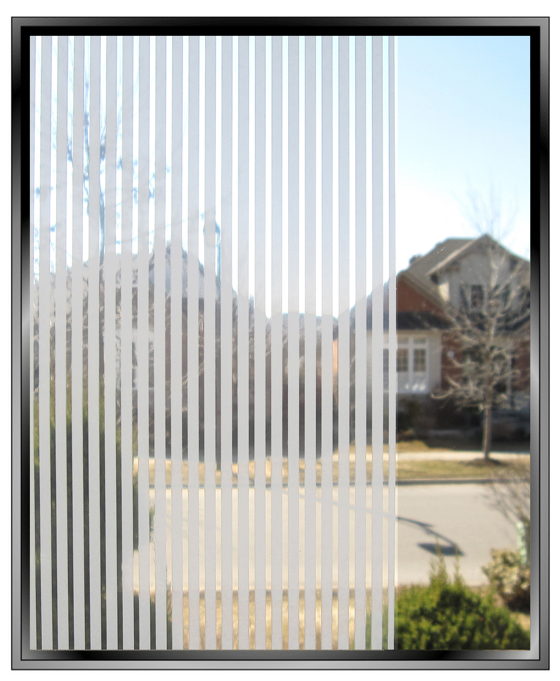 1/8th Inch Vertical Stripes Decorative Window Film