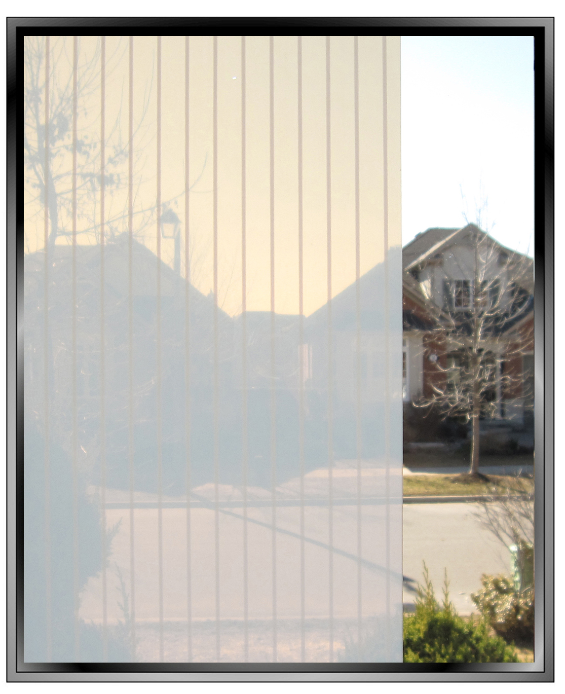 Vertical Pin Stripe Decorative Privacy Window Film